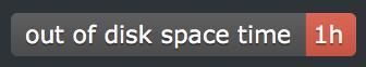 When running the script to import data into ElasticSearch, NetData began to complain about the time the 2Tb disk would be full, in this case less then one hour.